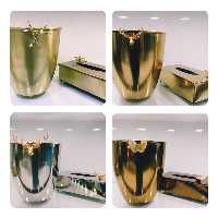 سطل و دستمال فلزی  در رنگ های مخلفت 