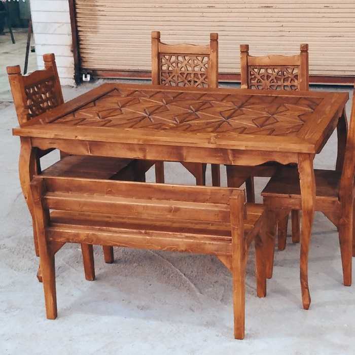 میز ناهار خوری  شش نفره سه بعدی (پس کرایه )