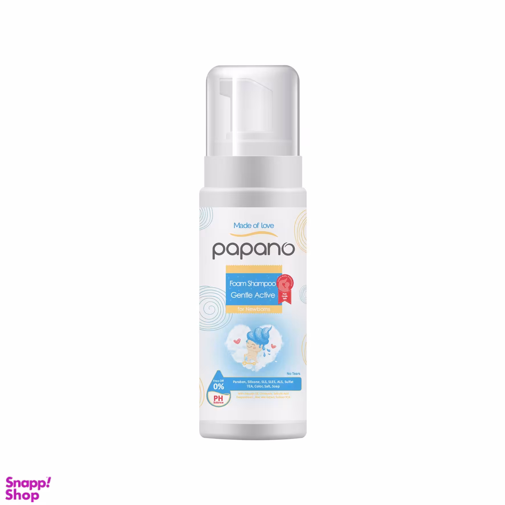شامپو نوزاد پاپانو مدل Foam Shampoo حجم 150 میلی لیتر