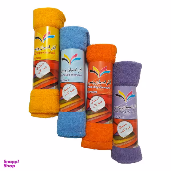 دستمال نظافت آذر اسپان ریس کد 0501 مجموعه 4 عددی