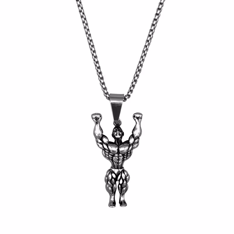 گردنبند استیل مدل فیگور قهرمانی 78035