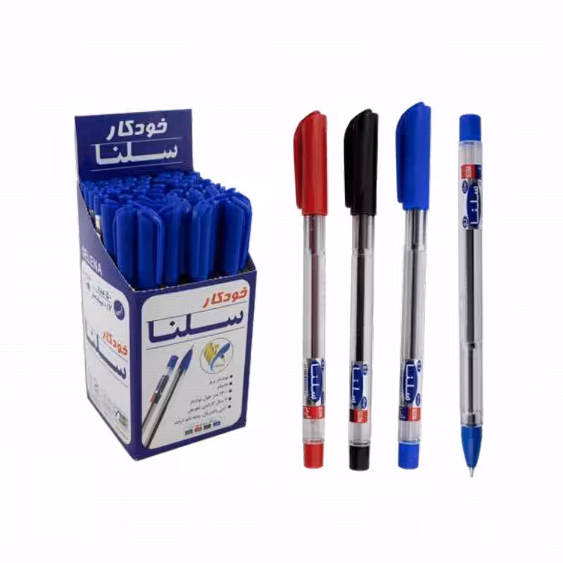 خودکار سلنا قرمز بدنه کریستال نوک 0.7 کد 13102