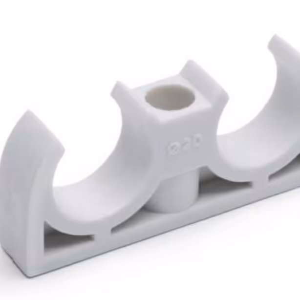 بست دوقلو لوله اب سفید  سایز 20 مخصوص لوله اب دارای علامت استاندارد