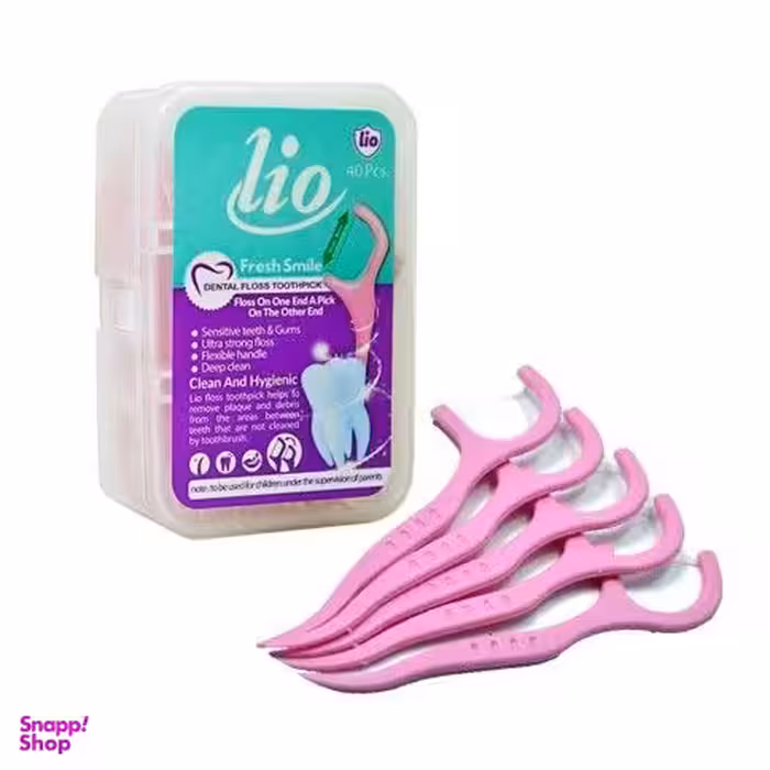 نخ دندان لیو (Lio) مدل کمانی بسته 40 عددی