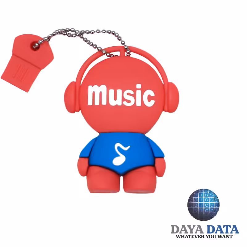 فلش مموری فانتزی دایا  دیتا موزیک من مدلPF1029-21 ظرفیت128GB-USB2 رنگ قرمز