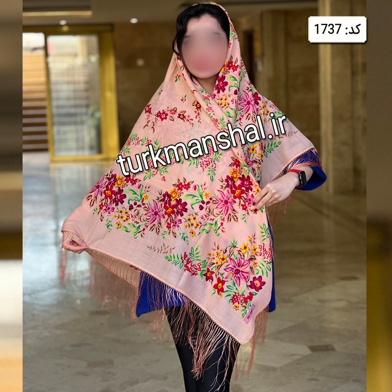 روسری ترکمن ابریشمی (ایتالیایی) کد 1737