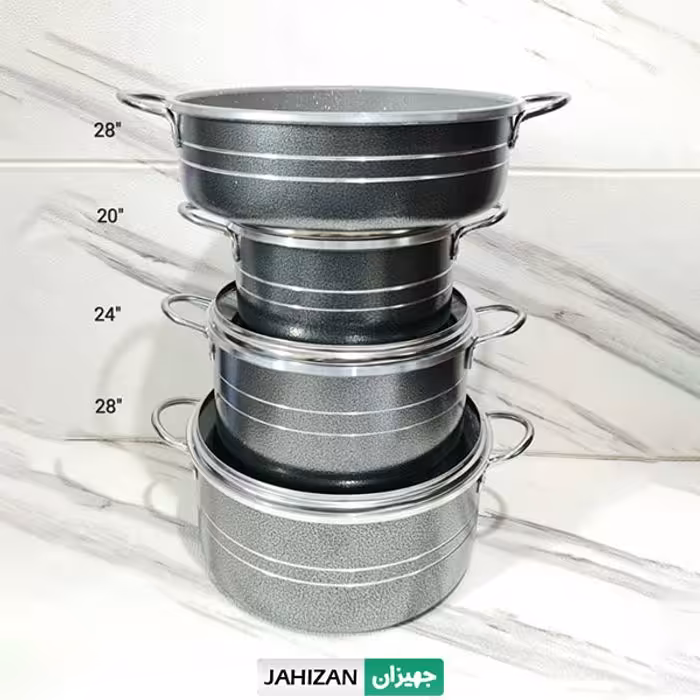 سرویس قابلمه 7پارچه فریال مدل سربی