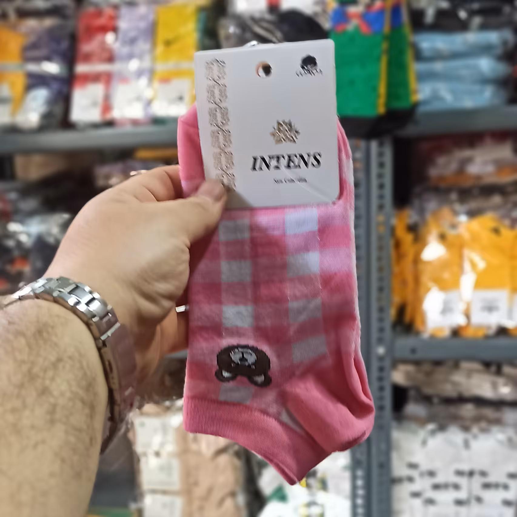 جوراب تدی  چهارخونه 