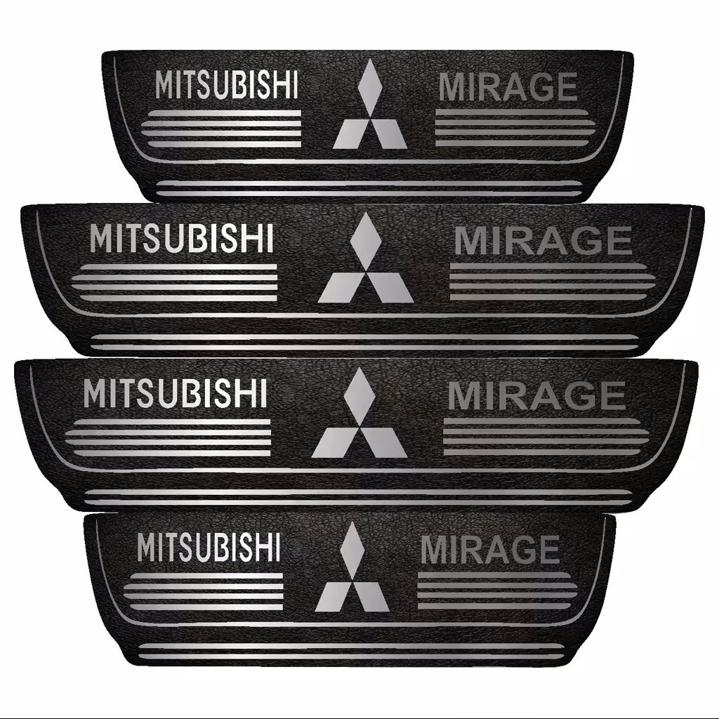 برچسب پارکابی خودرو  اکسان استور طرح چرم کد pka1017 مناسب میتسوبیشی بسته 4 عددی