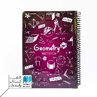 دفتر فرمول هندسه بادمجونی 100 برگ  24*17