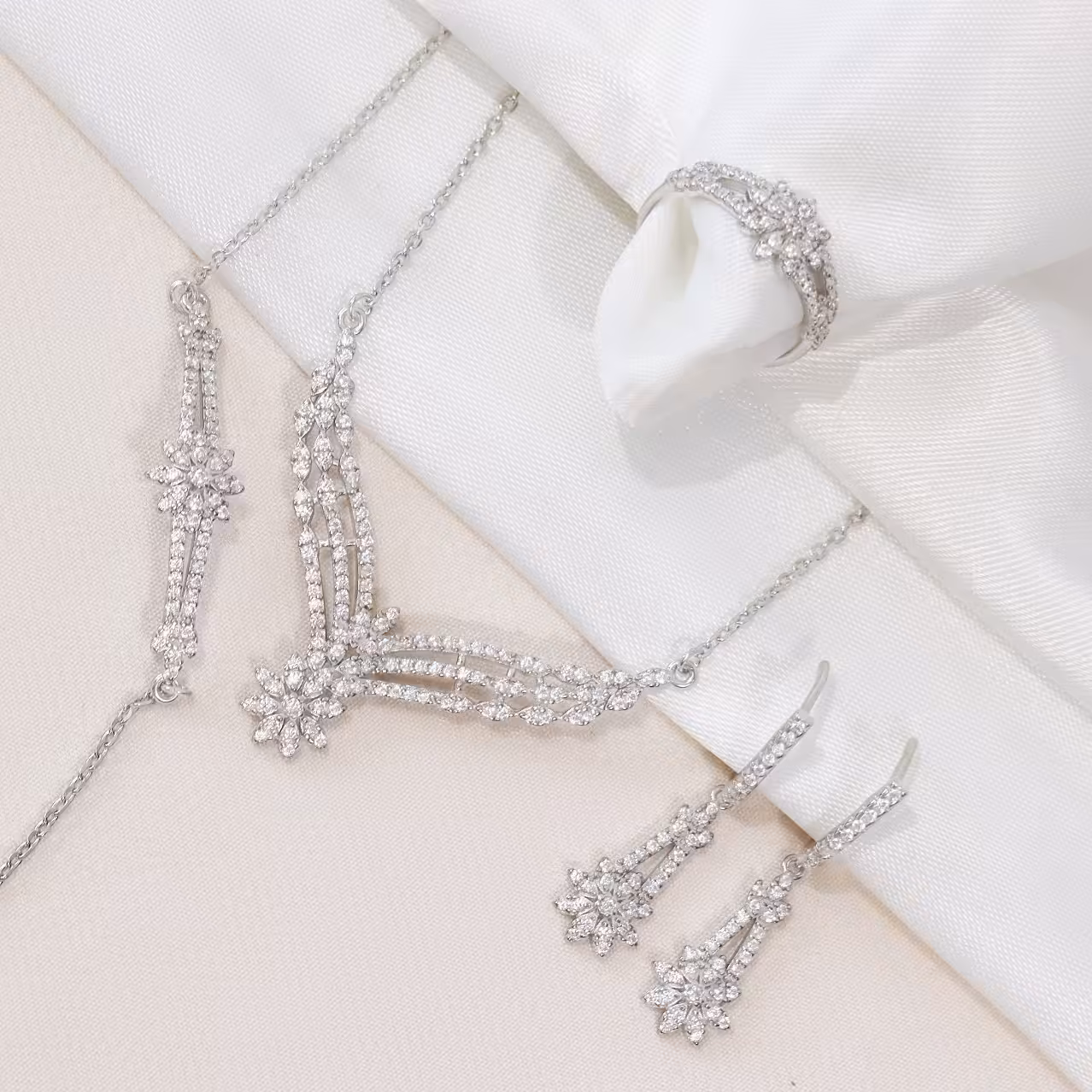 سرویس نقره میکرو زنجیری  کد S-10236-14.5