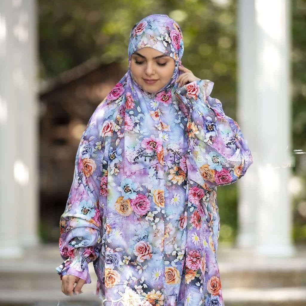 چادر نماز آستین دار نخی کدری