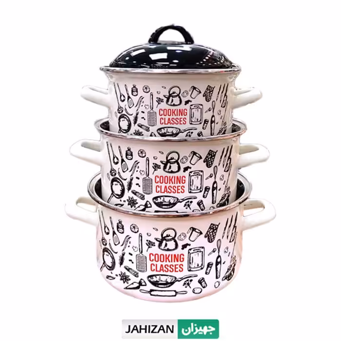 ست قابلمه لعابی ترکیه طرح کیچن