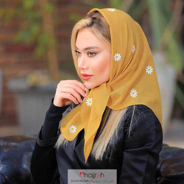 اطلاعات ، قیمت و خرید روسری مینی اسکارف طرح بابونه کد D253
