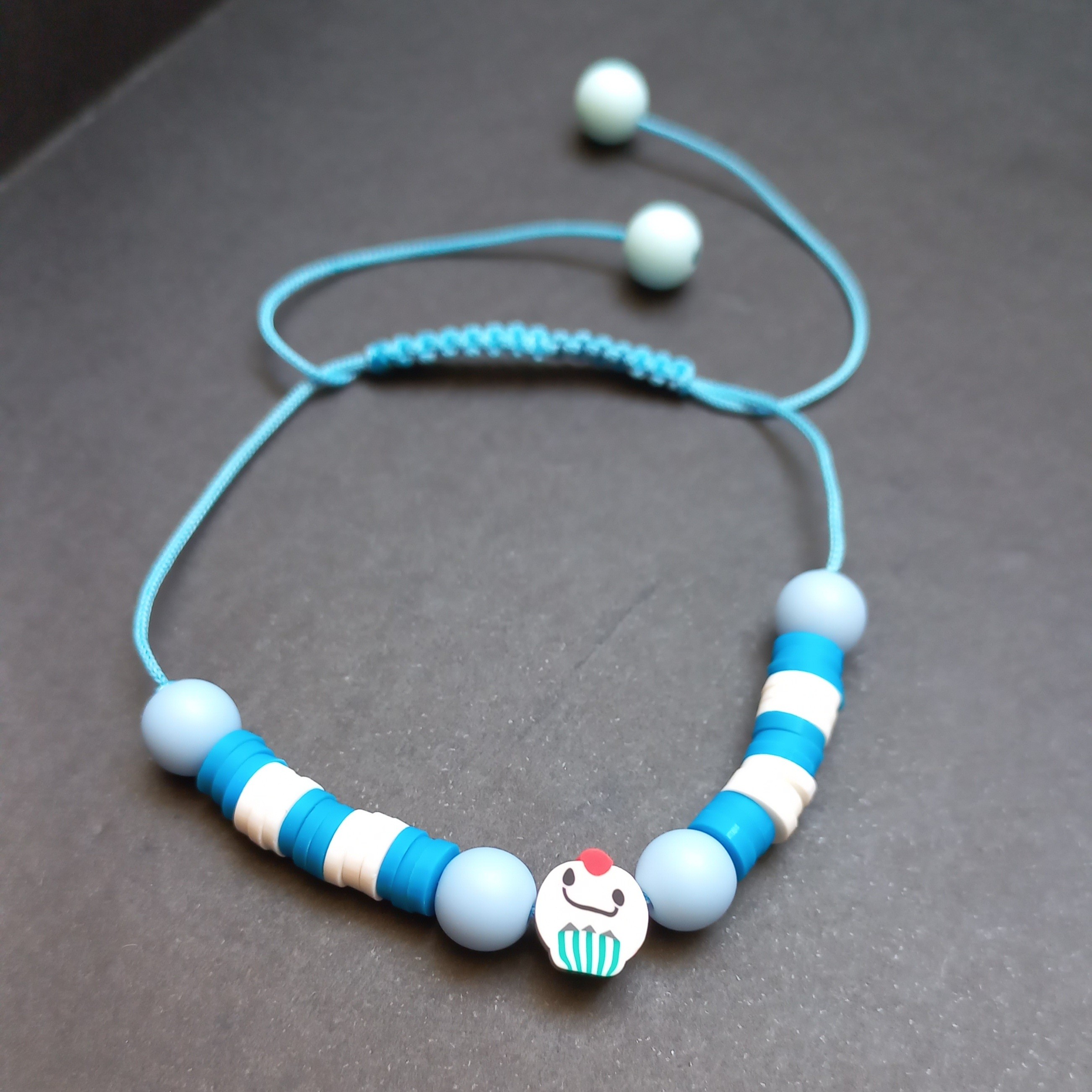 دستبند فیمو آبی(دستساز )