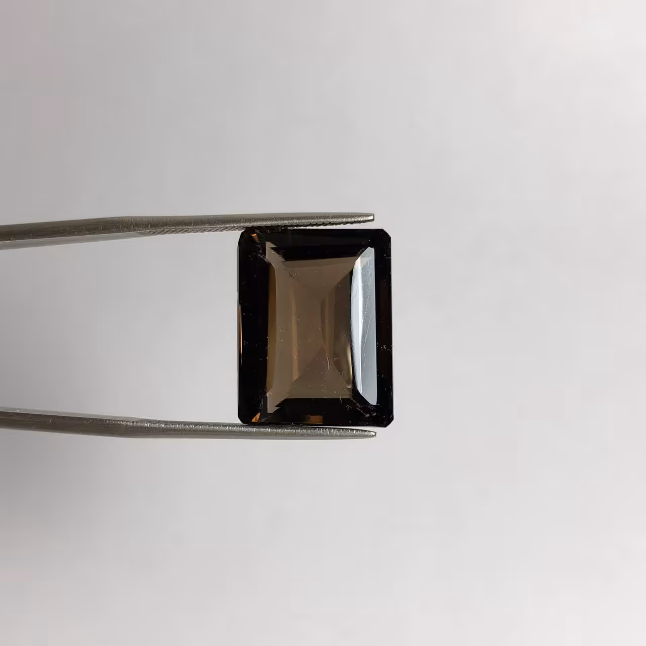 نگین کوارتز دودی طبیعی چهار گوش 240175