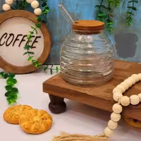 ظرف عسل و مربا با درب بامبو