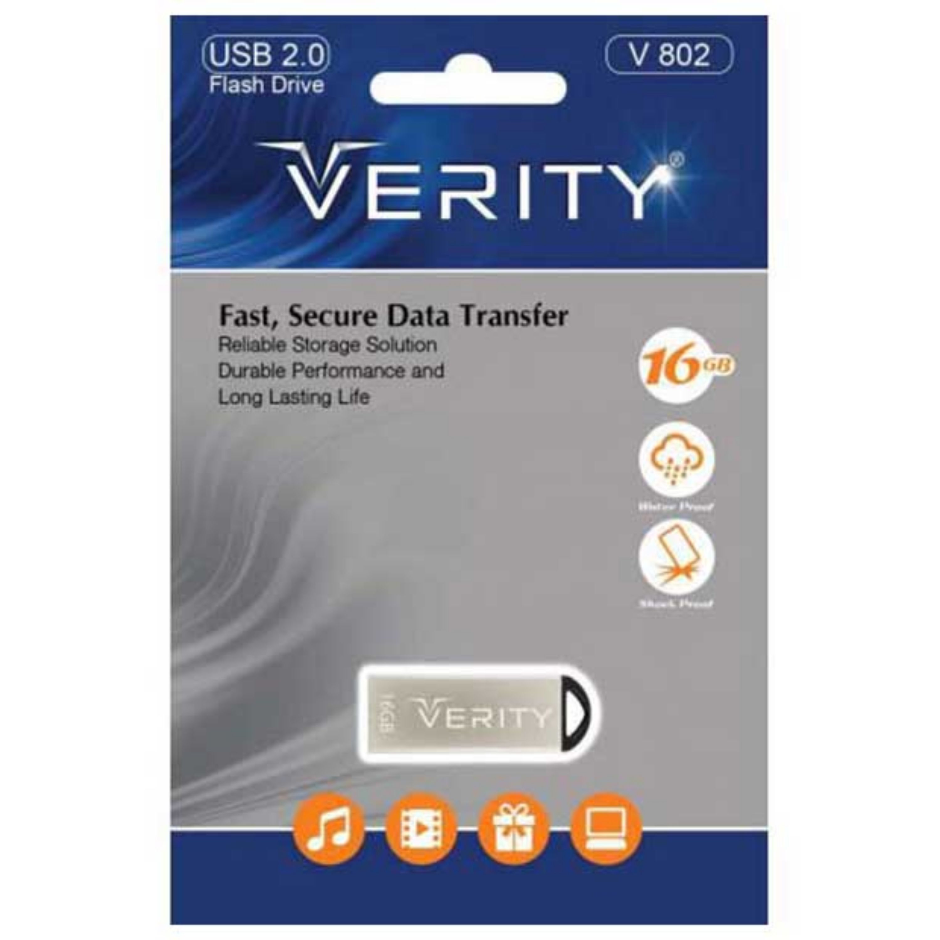 فلش 16GB Verity V802 با گارانتی مادام العمر