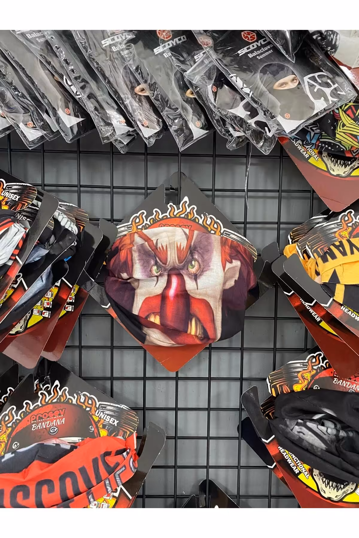 هدبند/دستمال سر موتورسیکلت هدبند دستمال موتور دلقک عصبانی Bandana Baf پروسو Prosev