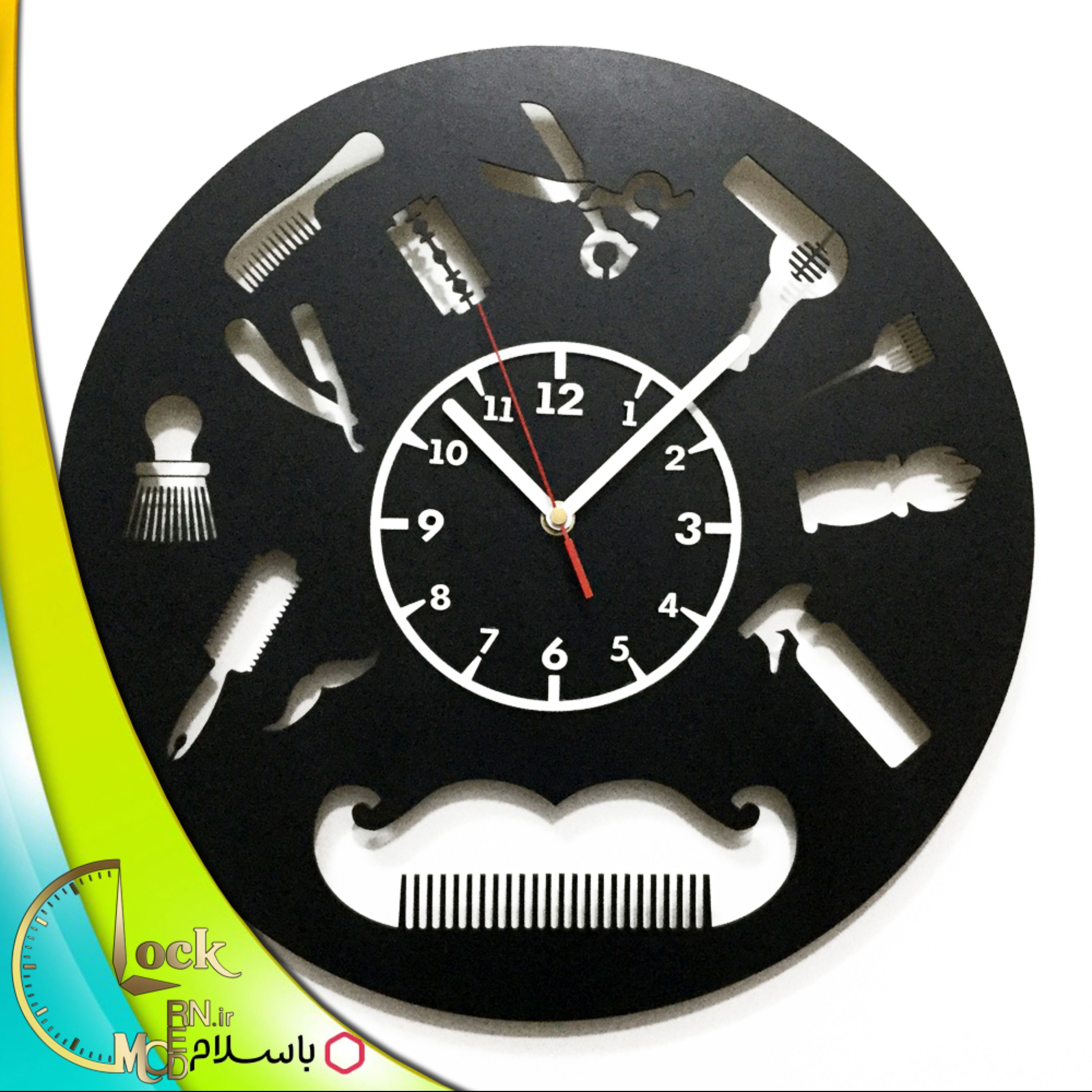 ساعت دیواری طرح آرایشگاه کد 33