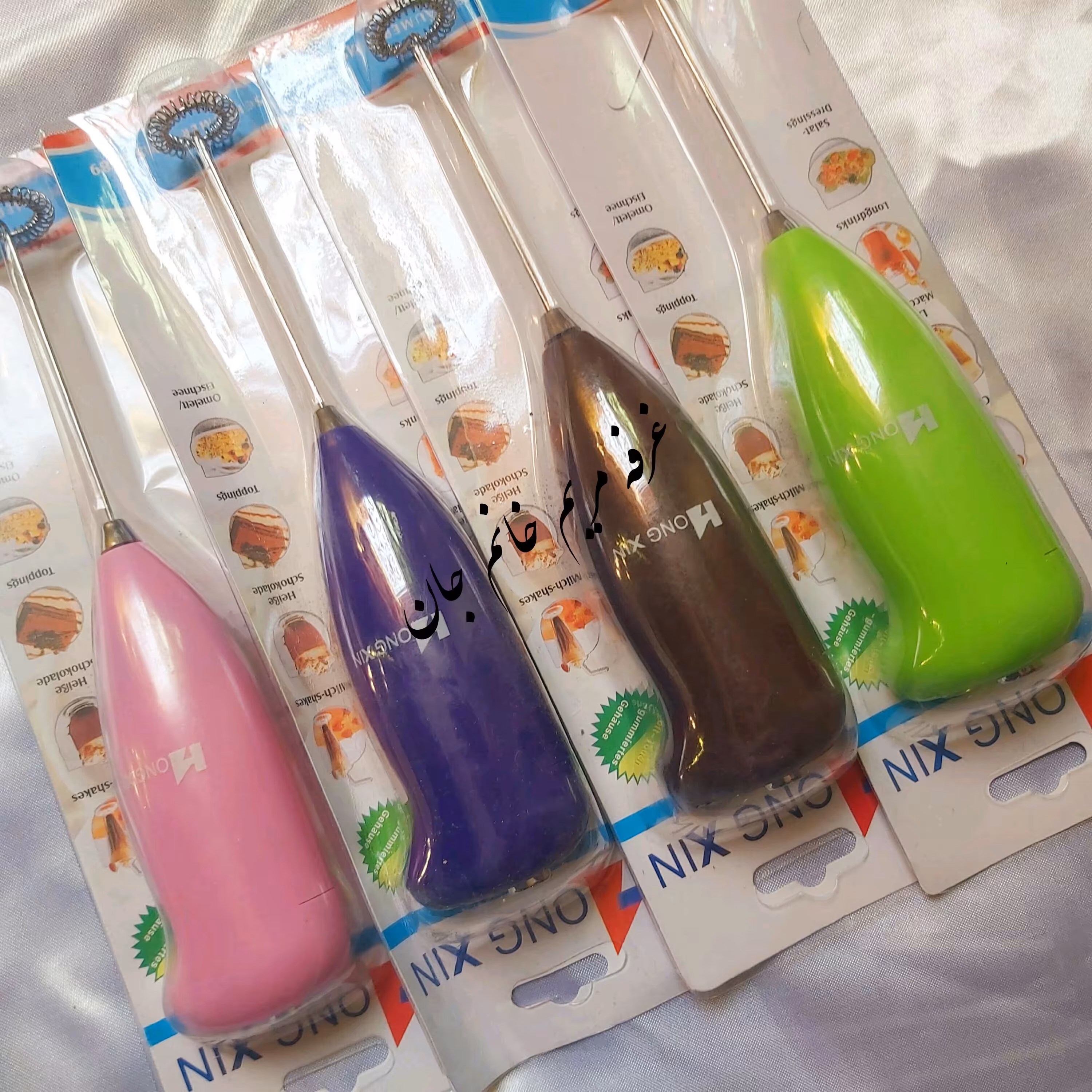 مینی همزن باطری خور مخصوص کاپوچینو وکف شیر به همراه دوباطری قلمی