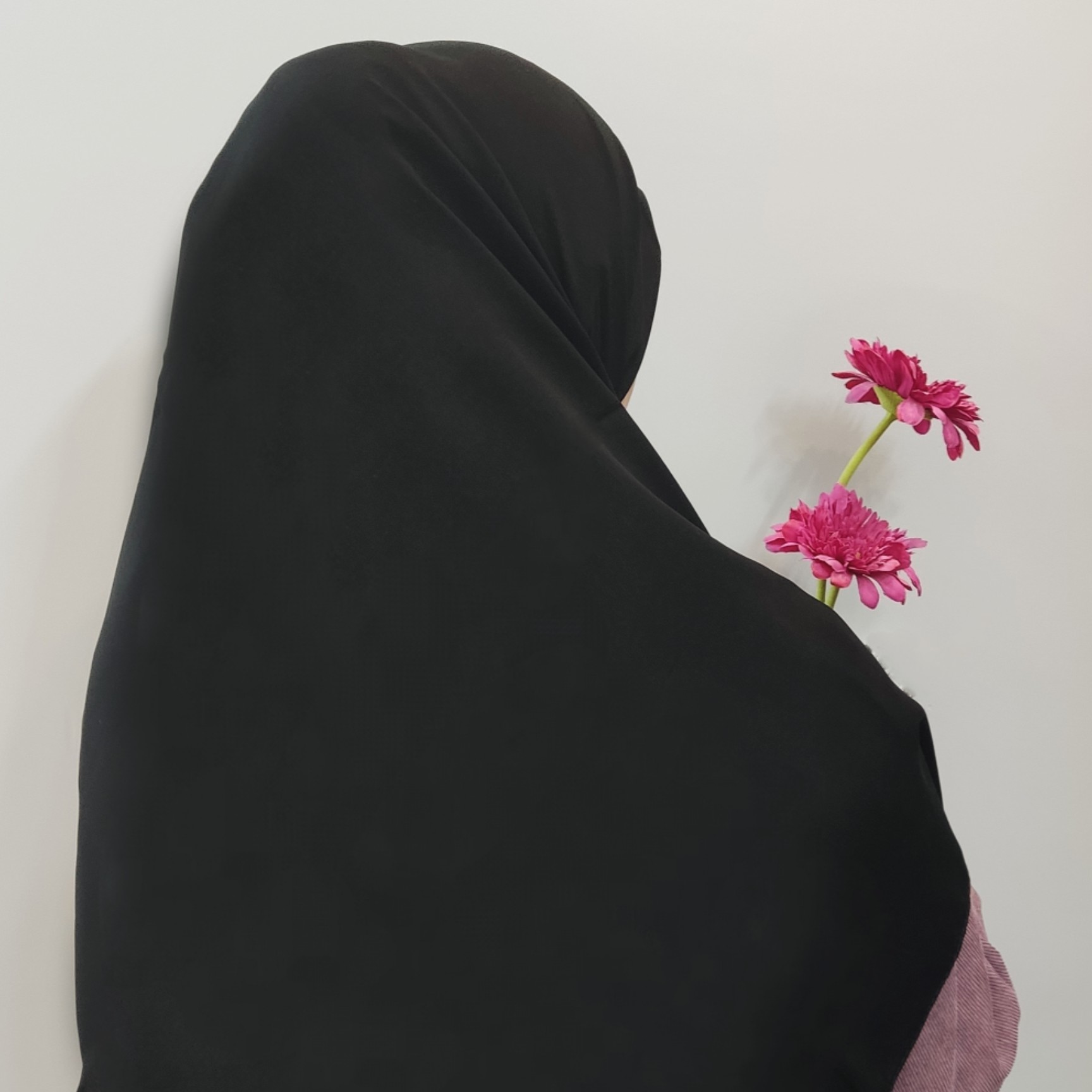 روسری حریر نخ مشکی قواره 140