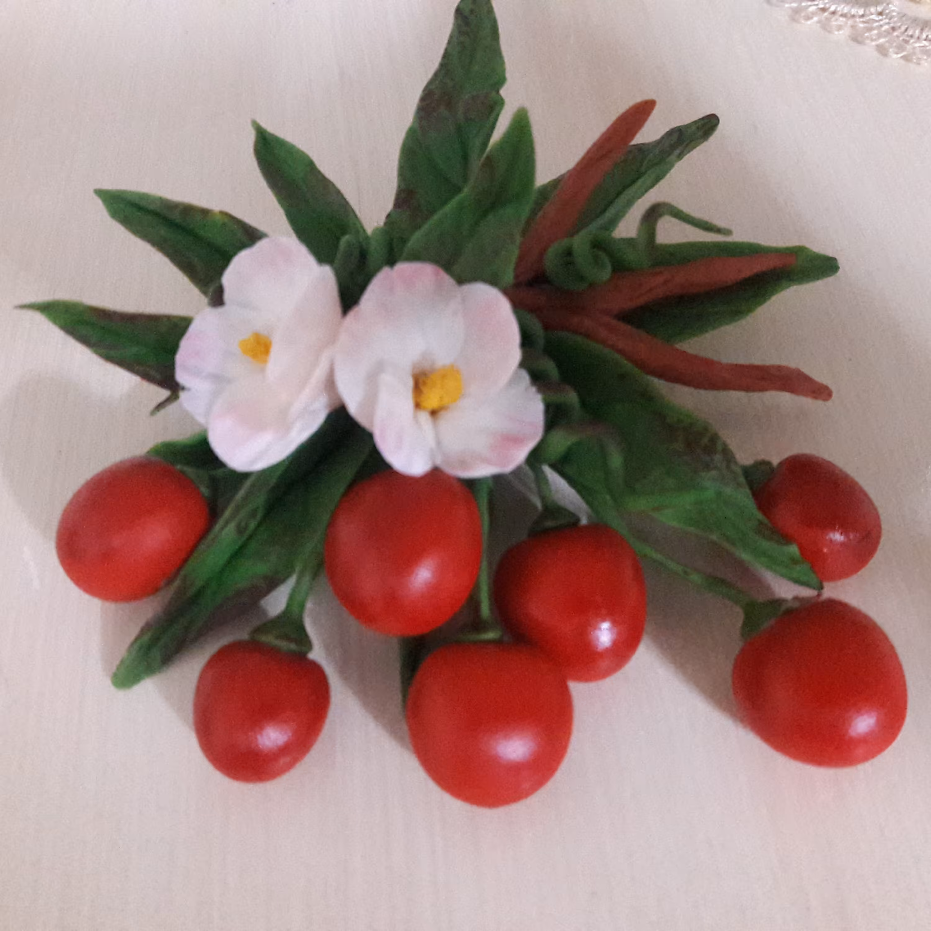 مگنت یخچالی طرح میوه و صیفی جات خمیر ایتالیایی براق و قابل شستشو  