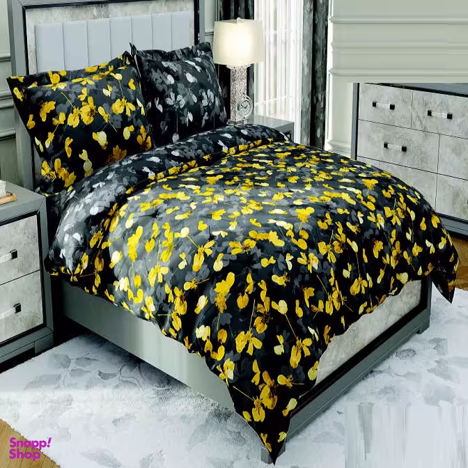 سرویس روتختی طرح ساتین پنبه پلاس کد 48 دو نفره شش تکه