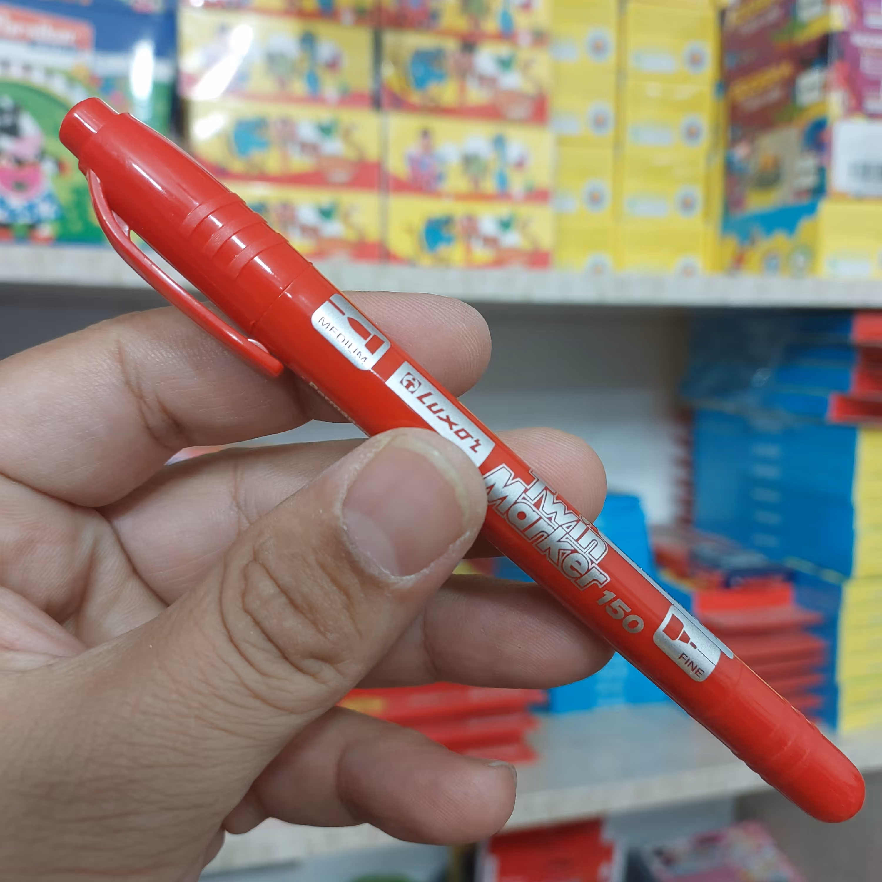 ماژیک سی دی لوکسار دو سر رنگ قرمز 