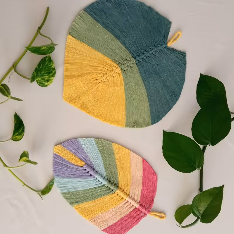 برگ تزئینی مکرومه - کد 13