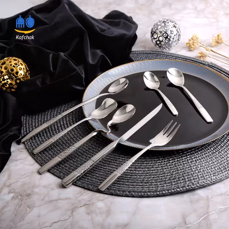 سرویس قاشق چنگال  ATC - مدل شکسپیر - استیل براق