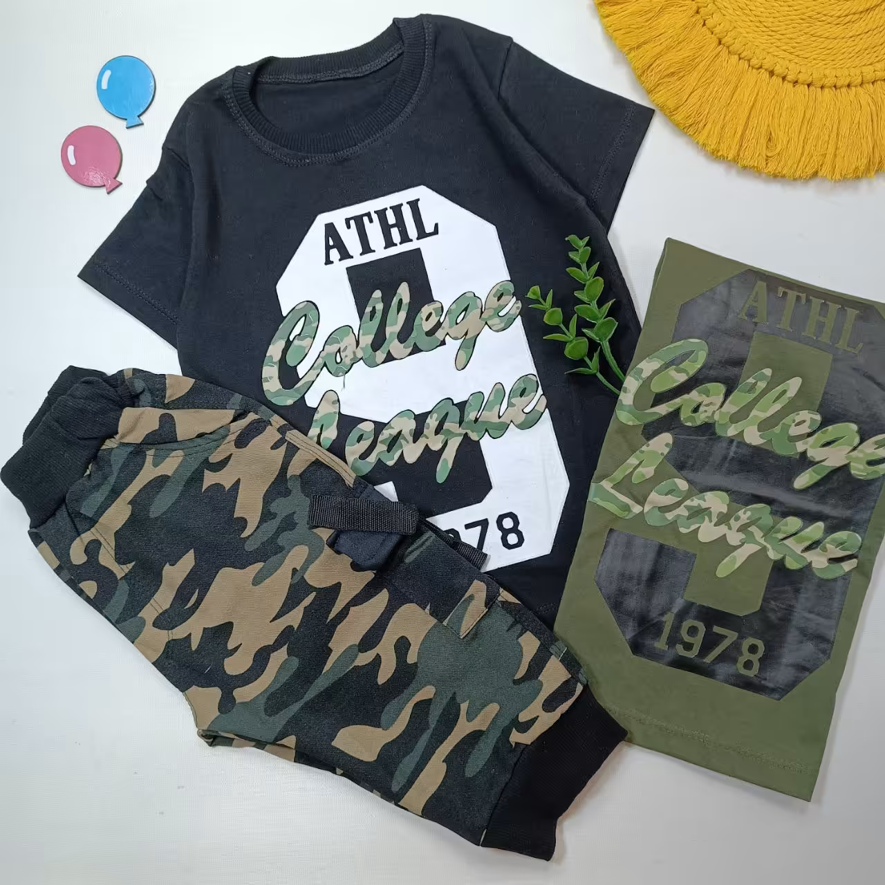 تیشرت و شلوارک چریکی پسرانه