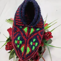پاپوش سنتی بافتنی طرح پنجره 