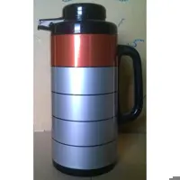 فلاسک 1.6 لیتر بدنه فلزی سرپیچ طرح دار شیشه سفید رجال - طرح 6 