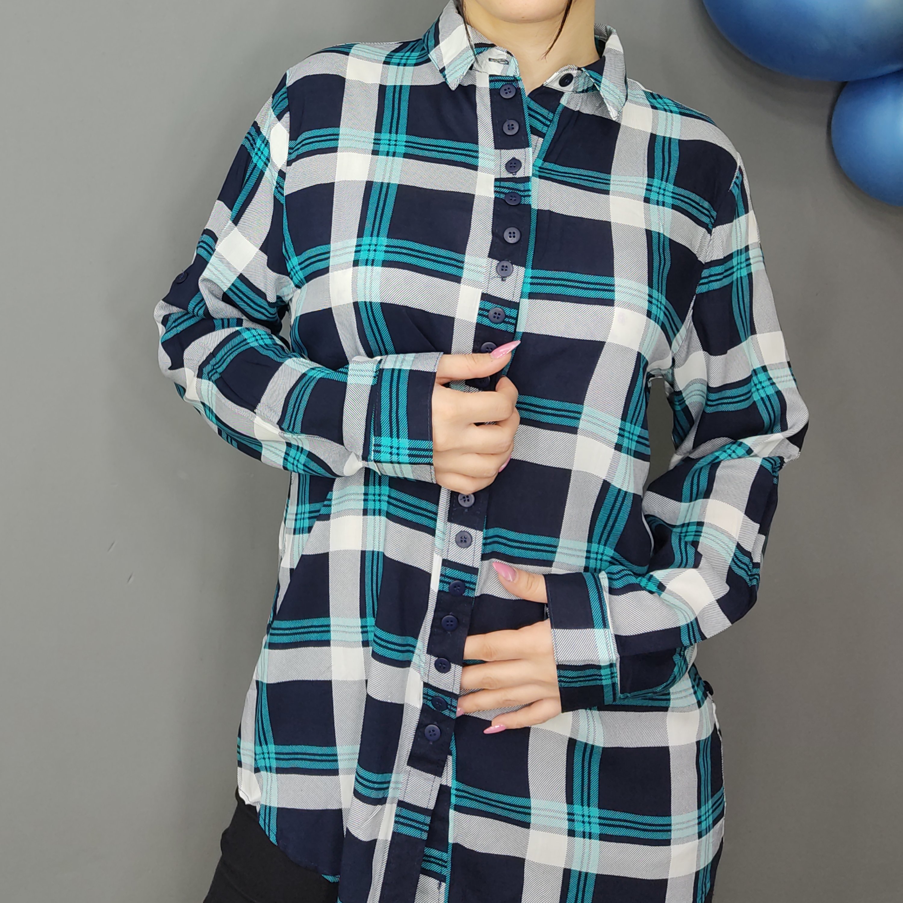 مانتو چهارخونه نخی کد 0233