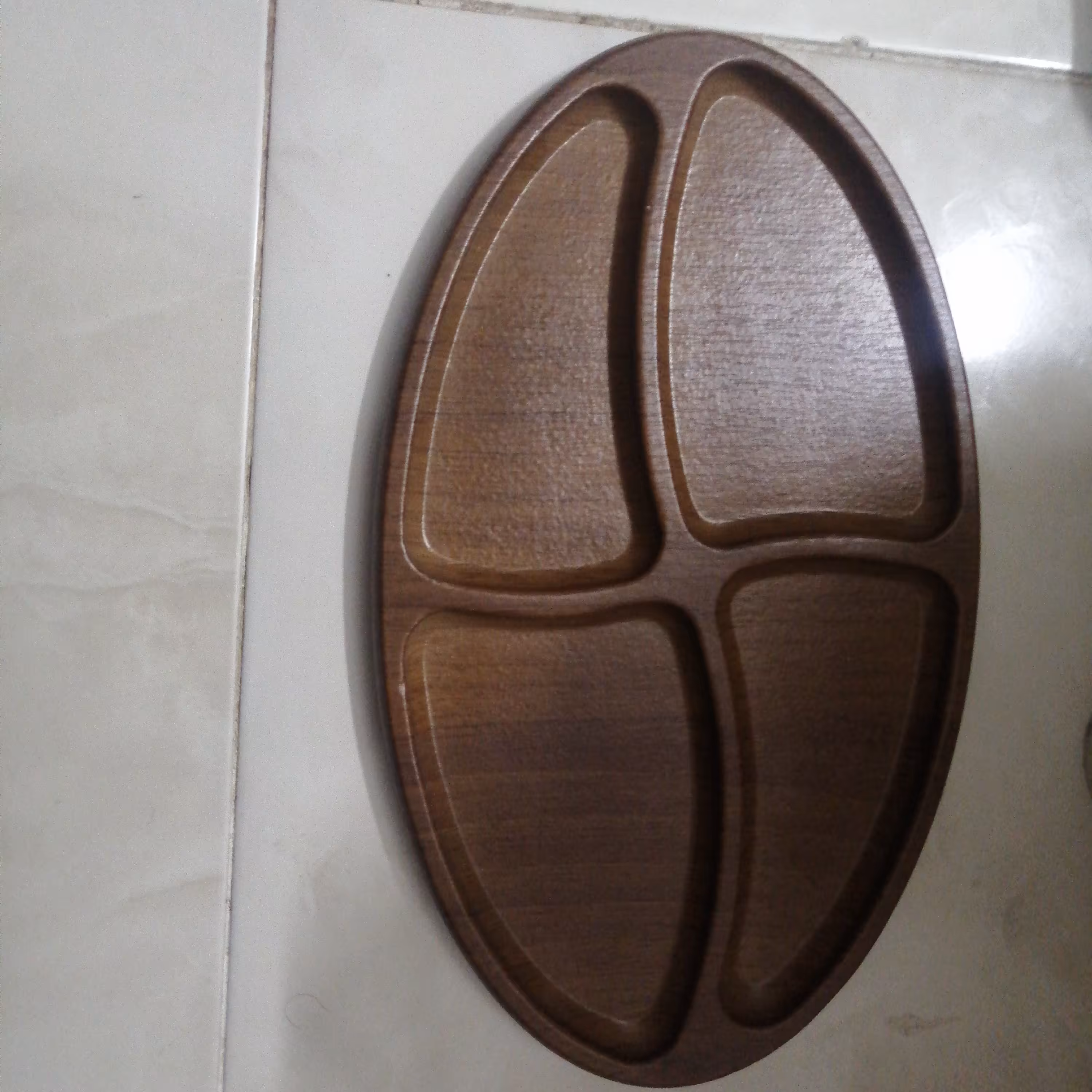 بیضی 4خانه رنگ گردویی