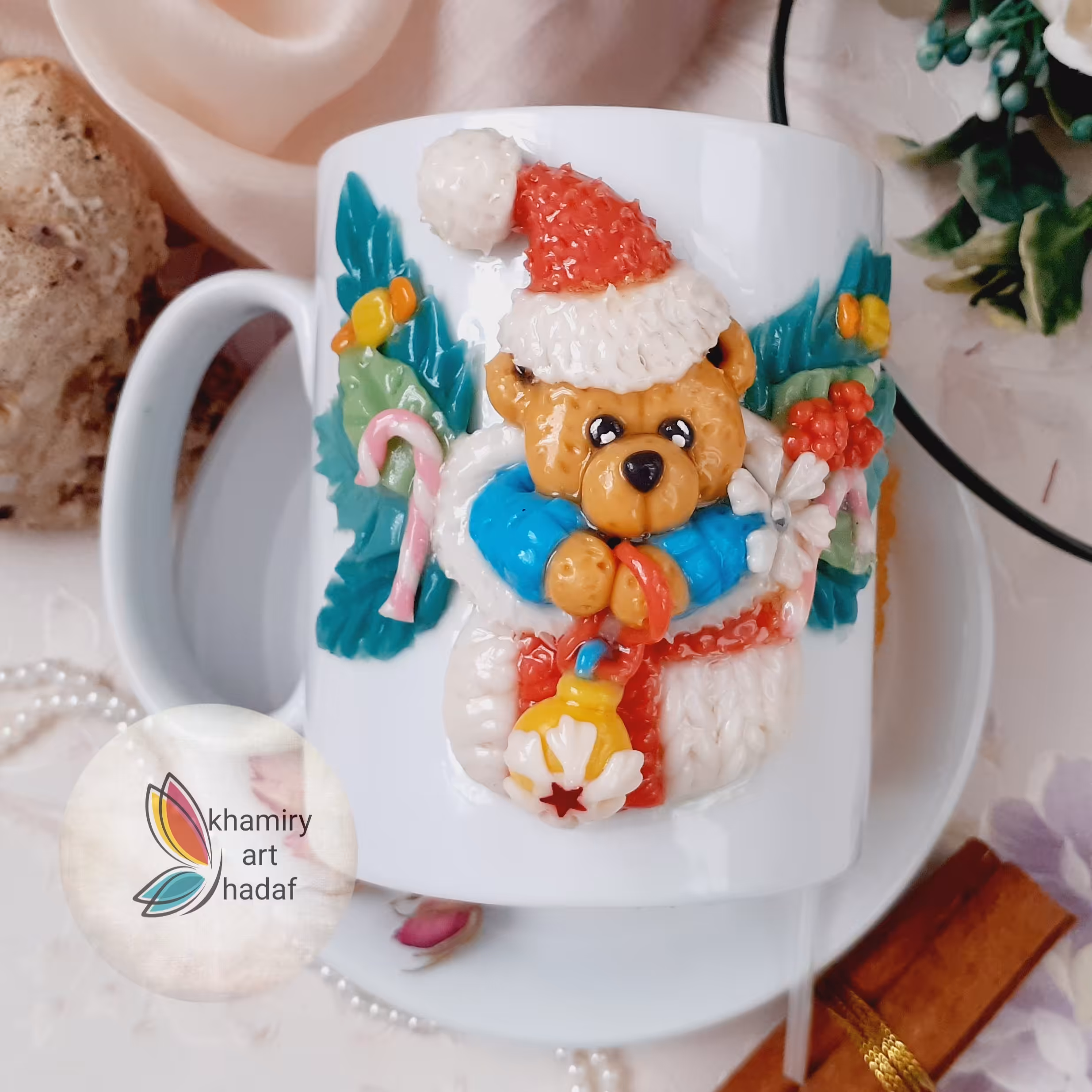 ماگ عروسکی خمیری خرس مهربون