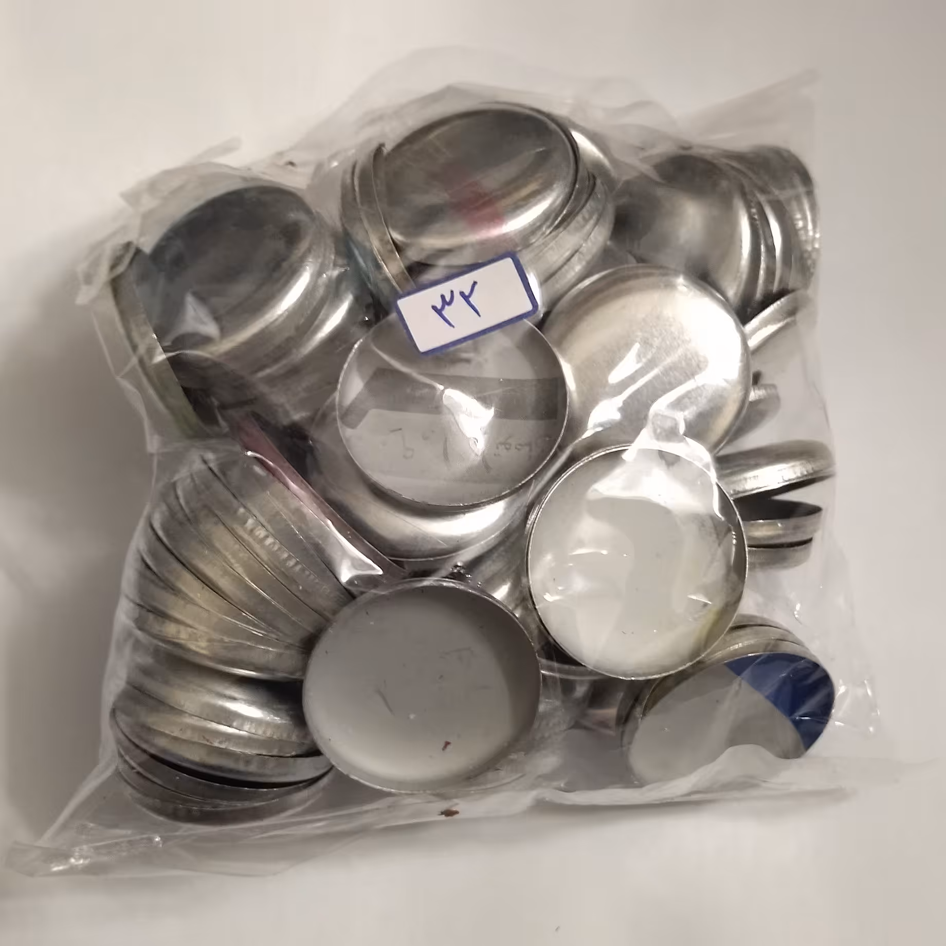 پوکه دکمه پارچه ای سایز 32 بسته 50عددی