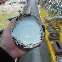 نعلبکی چینی واتسون صدفی مشکی   
