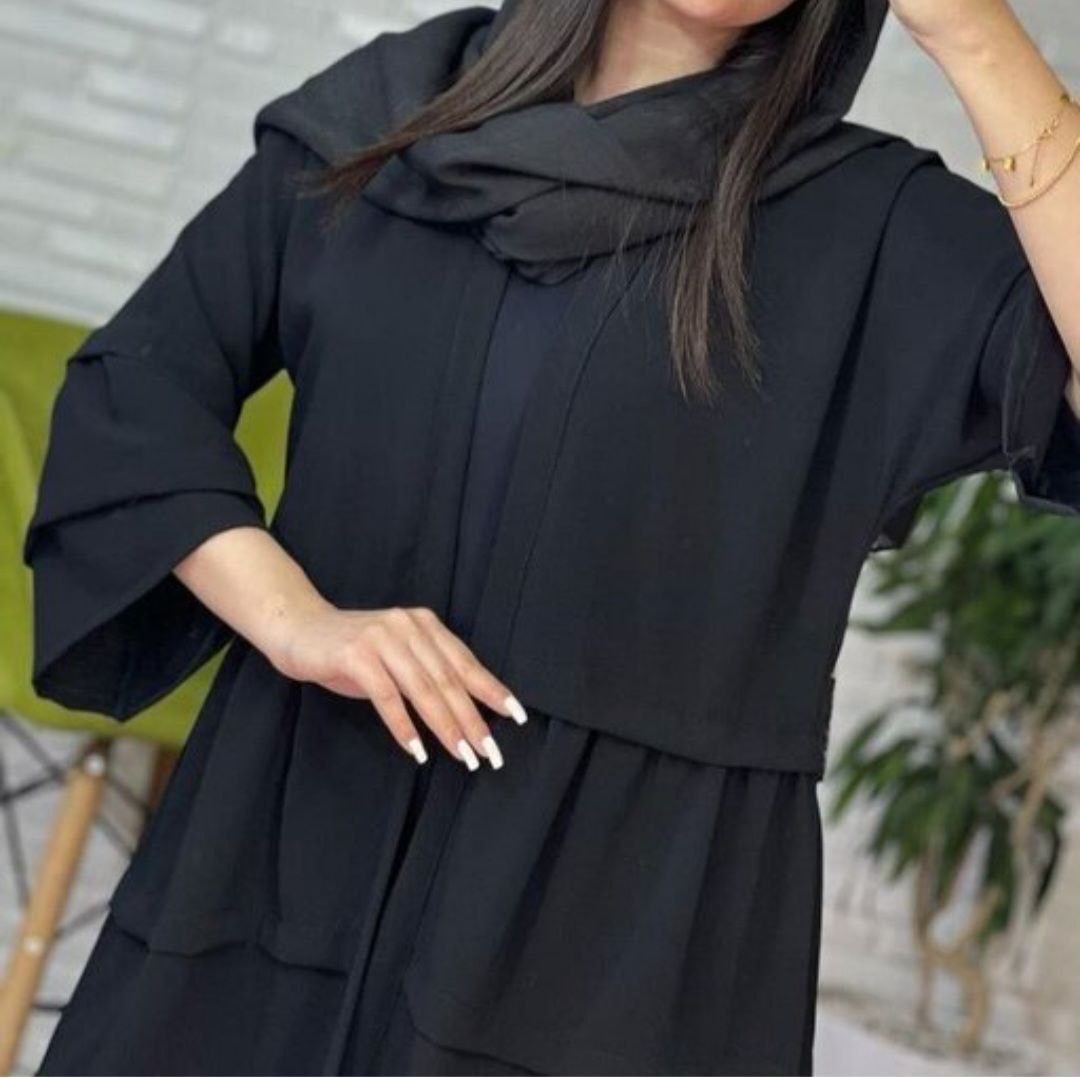 مانتو مشکی بلند مدل ایلما(ارسال رایگان)مانتو محرم