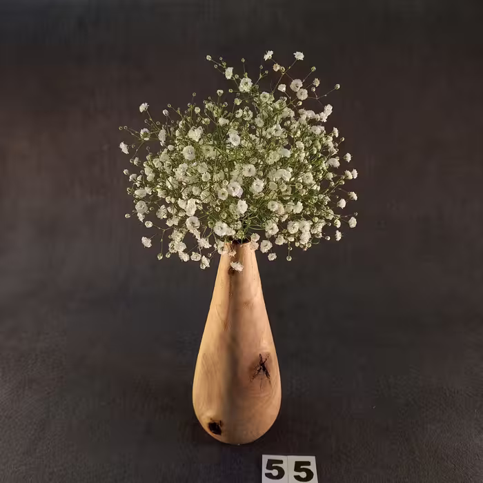 گلدان چوبی 24سانت و قطر 9 سانت مناسب گل های خشک کد55