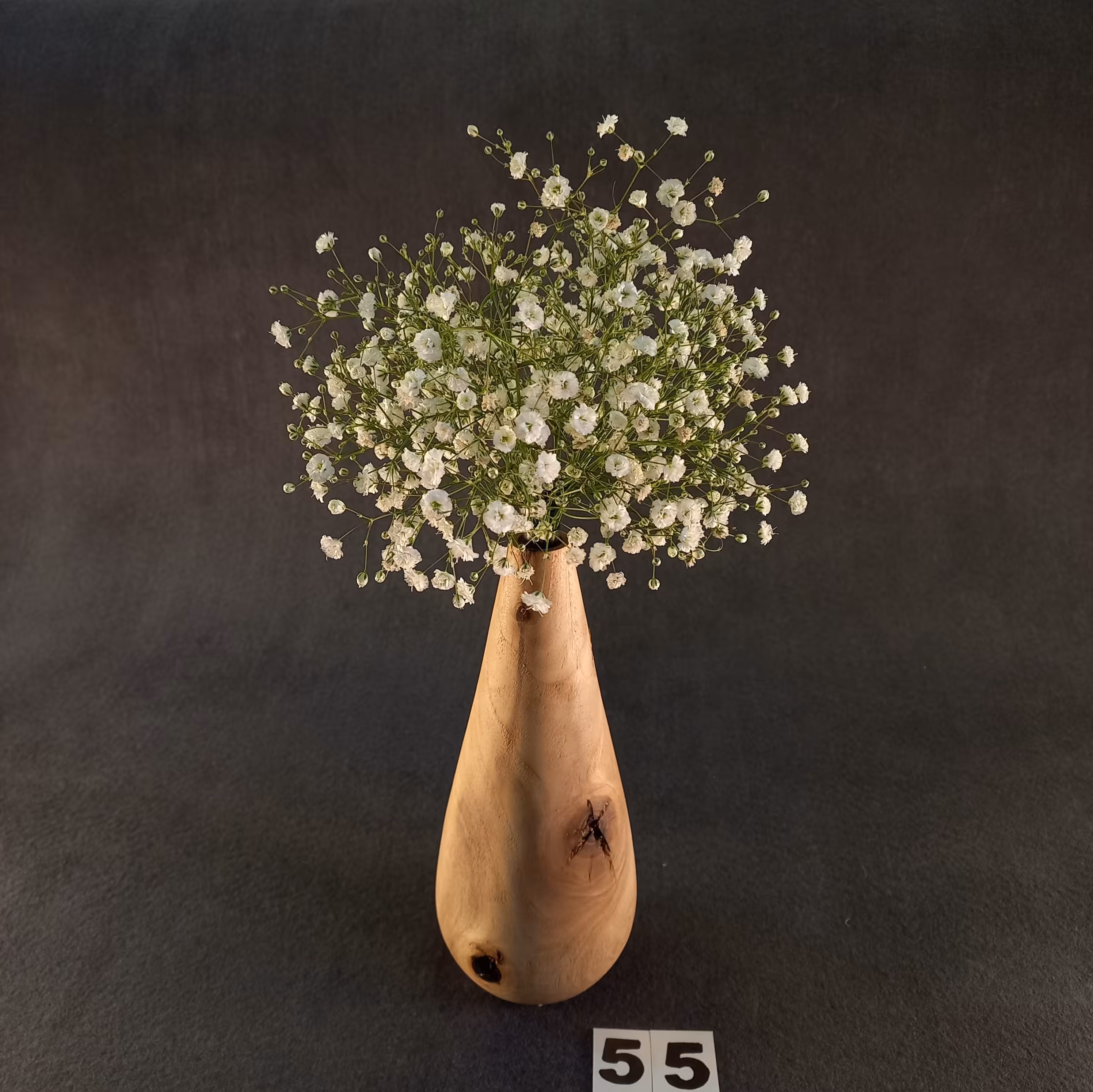 گلدان چوبی 24سانت و قطر 9 سانت مناسب گل های خشک کد55