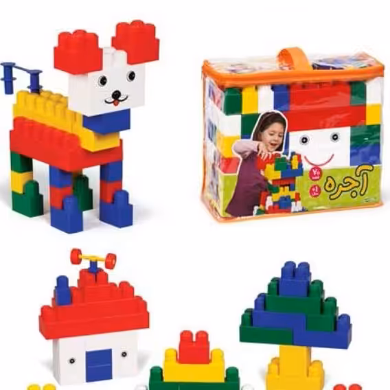 لگو آجره 70 قطعه کیفی با فرزندان