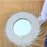 قاب آینه حصیری