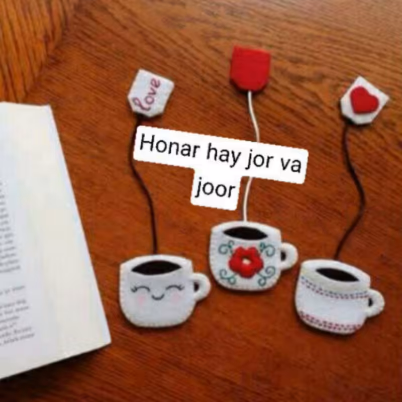 نشانگر کتاب طرح تی بک از جنس نمدی