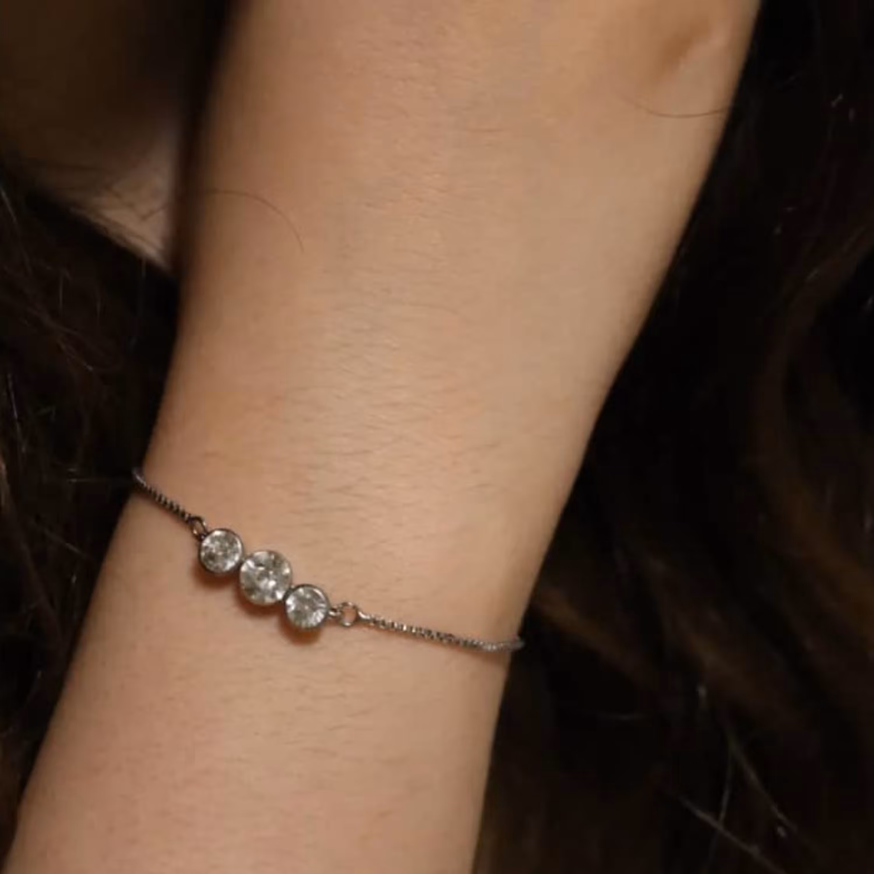 دستبند 3 نگین