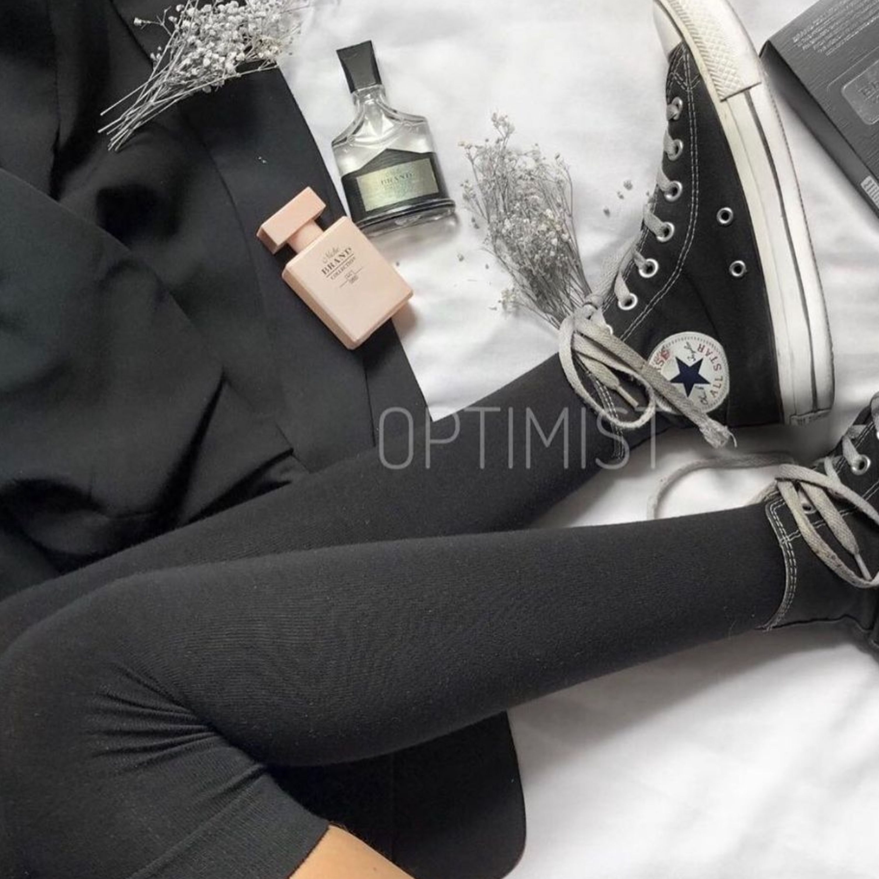 جوراب بالای زانو نخی مشکی
