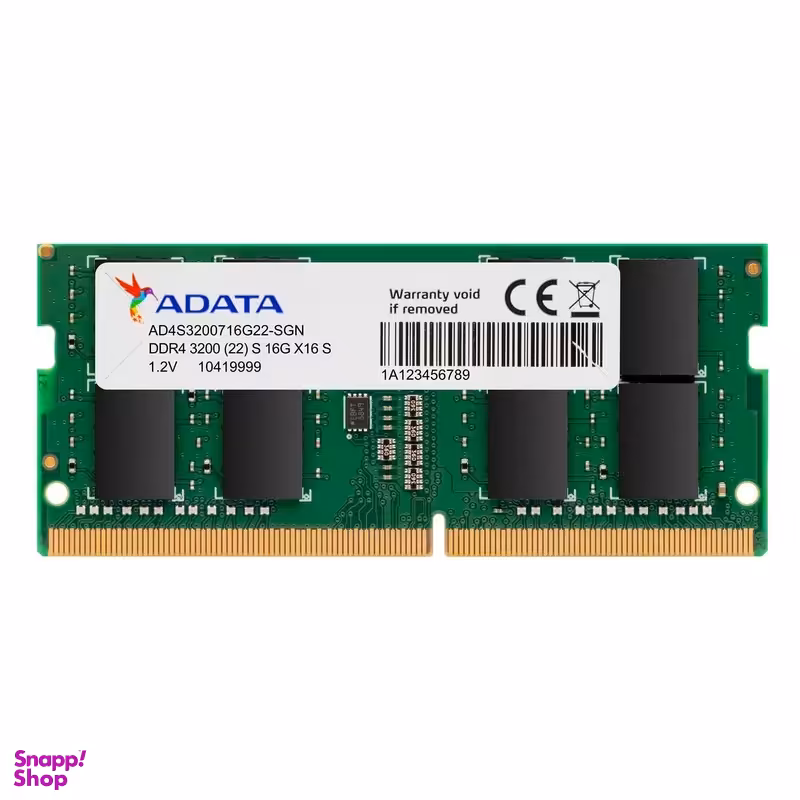 رم لپ تاپ DDR4 تک کاناله 3200 مگاهرتز CL22 ای دیتا مدل Premier ظرفیت 16 گیگابایت