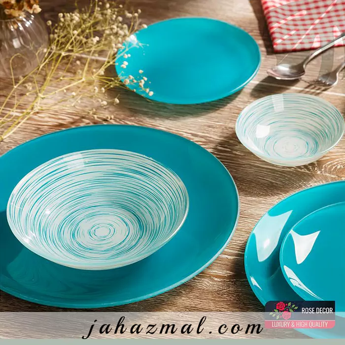 سرویس آرکوفام طرح آبی 25 پارچه غذاخوری