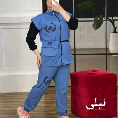 ست سه تیکه جلیقه شلوار و کیف6120